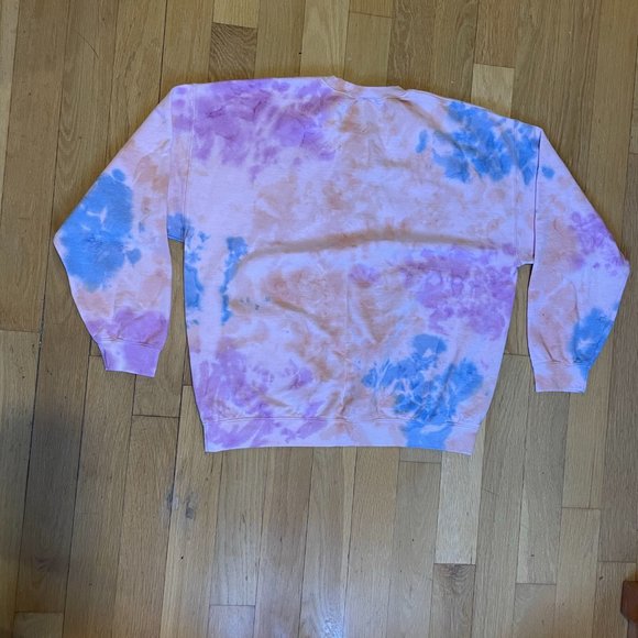 Tie Dye Wash Evil Thoughts "Revenge" Basquiat Urban Outfitters Longsleeve - Picture 2 of 3